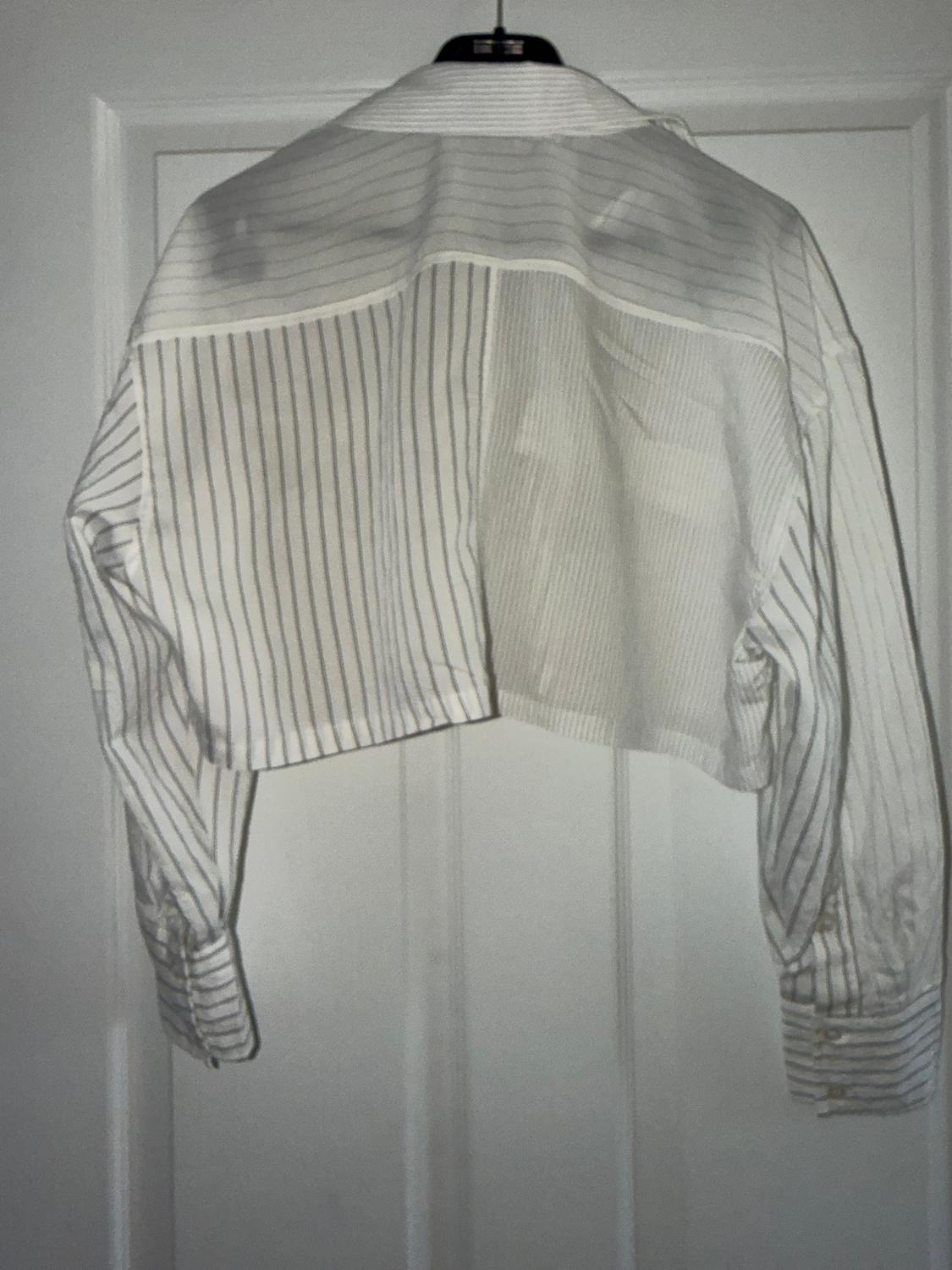 CROPPED STRIPED SHIRT - Image 2