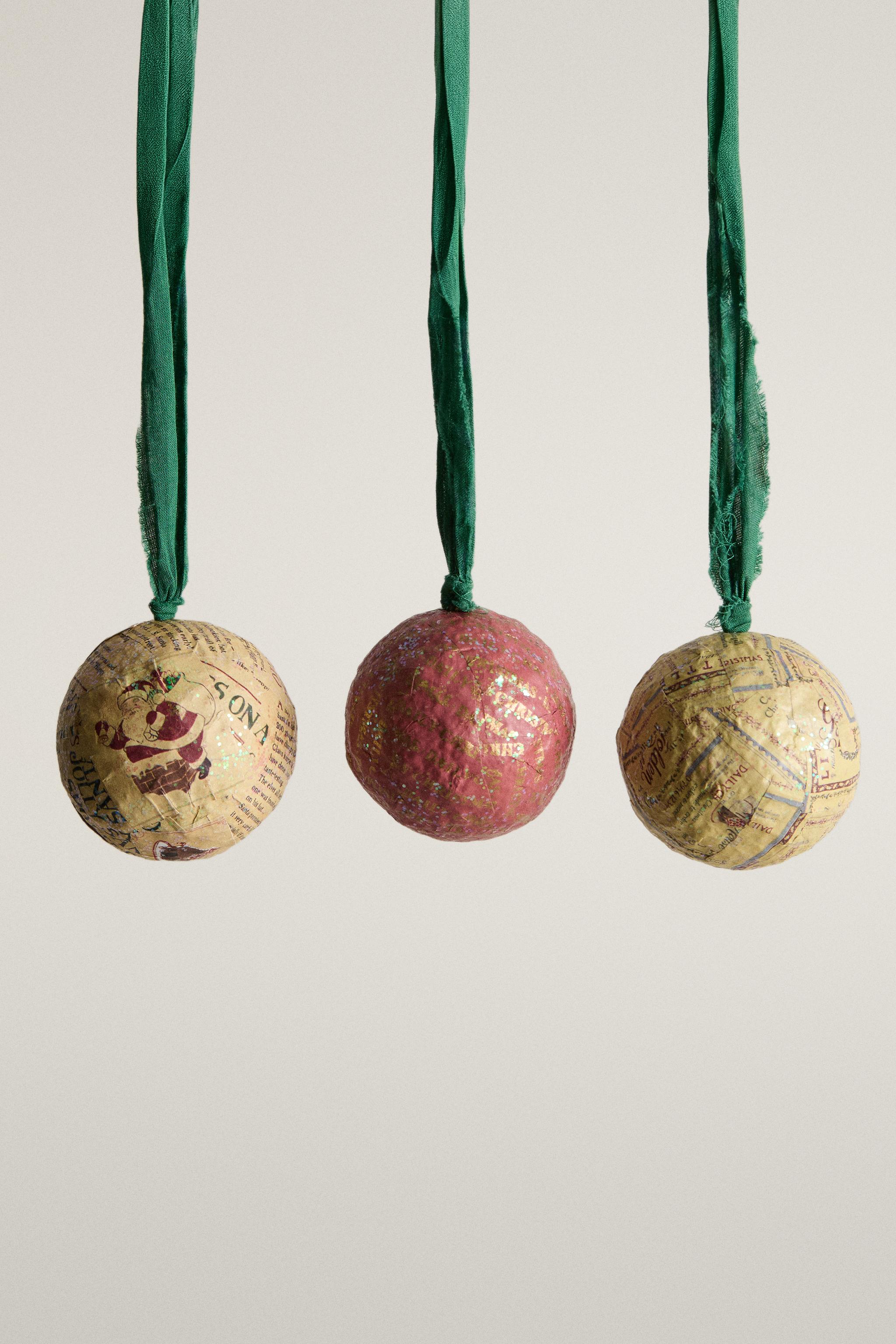 PAPER CHRISTMAS TREE DECORATION PACK (PACK OF 4)