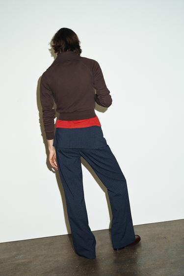 CHECKED TROUSERS WITH BELT - Indigo by Zara - Image 5
