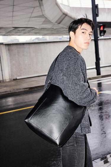 Zara 明線托特包 - 黑色