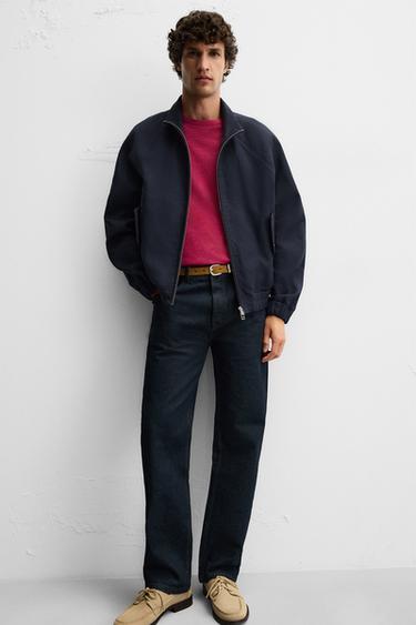 TEXTURED JACKET - Navy blue by Zara