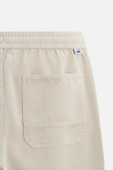 WASHED JOGGER WAIST TROUSERS - Sand by Zara - Image 8