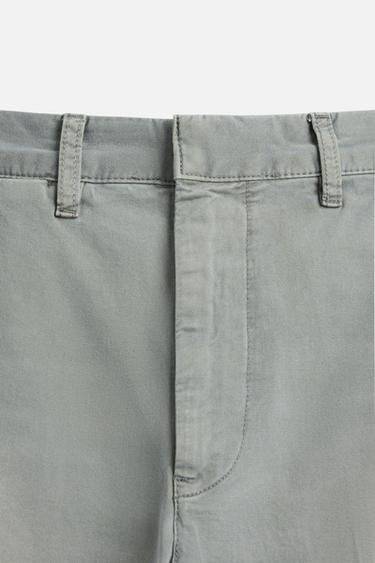 PANTALON CHINO IMPRIMÉ EFFET VINTAGE - Gris de Zara - Image 9