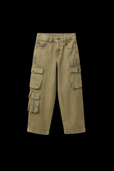 MULTICARGO POCKET JEANS - Olive green by Zara - Image 0