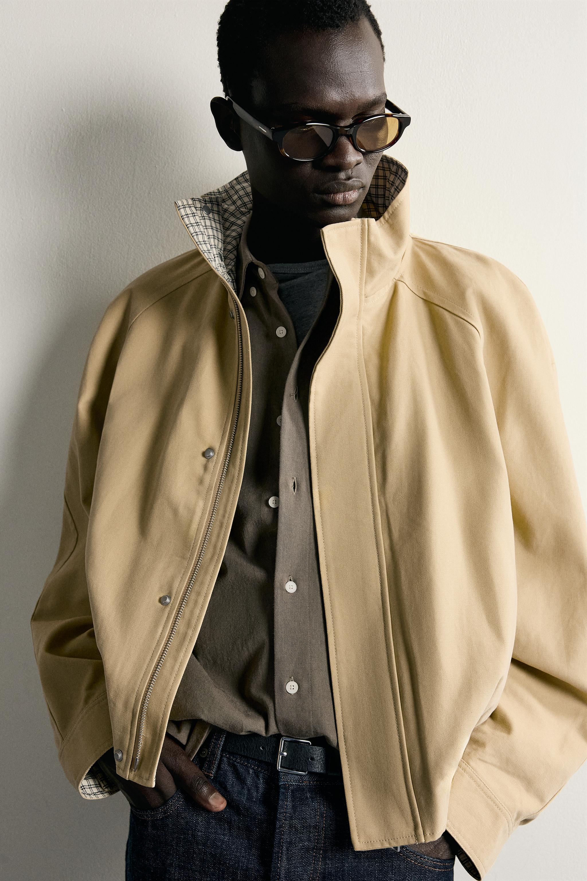 Zara OVERSIZE FIT KANVAS CEKET görsel 5