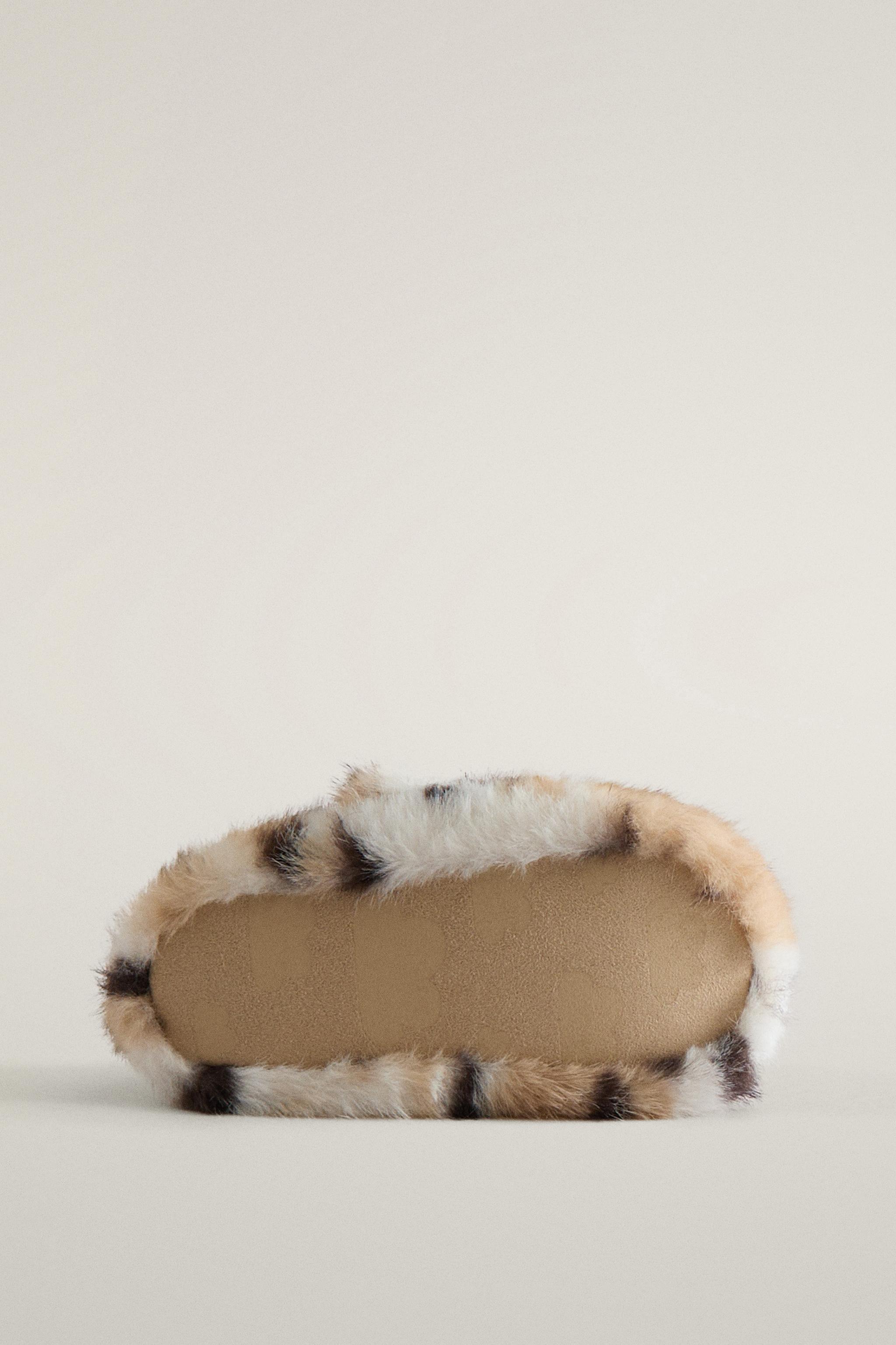 KIDS' FAUX FUR SLIPPERS
