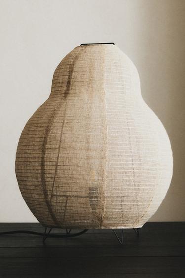 LINEN LAMP - Light beige by Zara