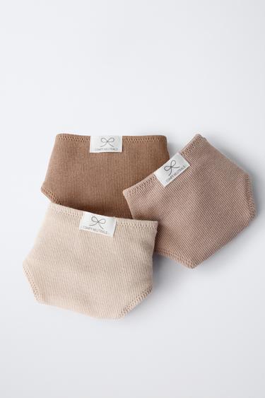 AGES 6-14/ THREE-PACK OF RIBBED BRIEFS WITH LABEL - Beige-pink by Zara - Image 5