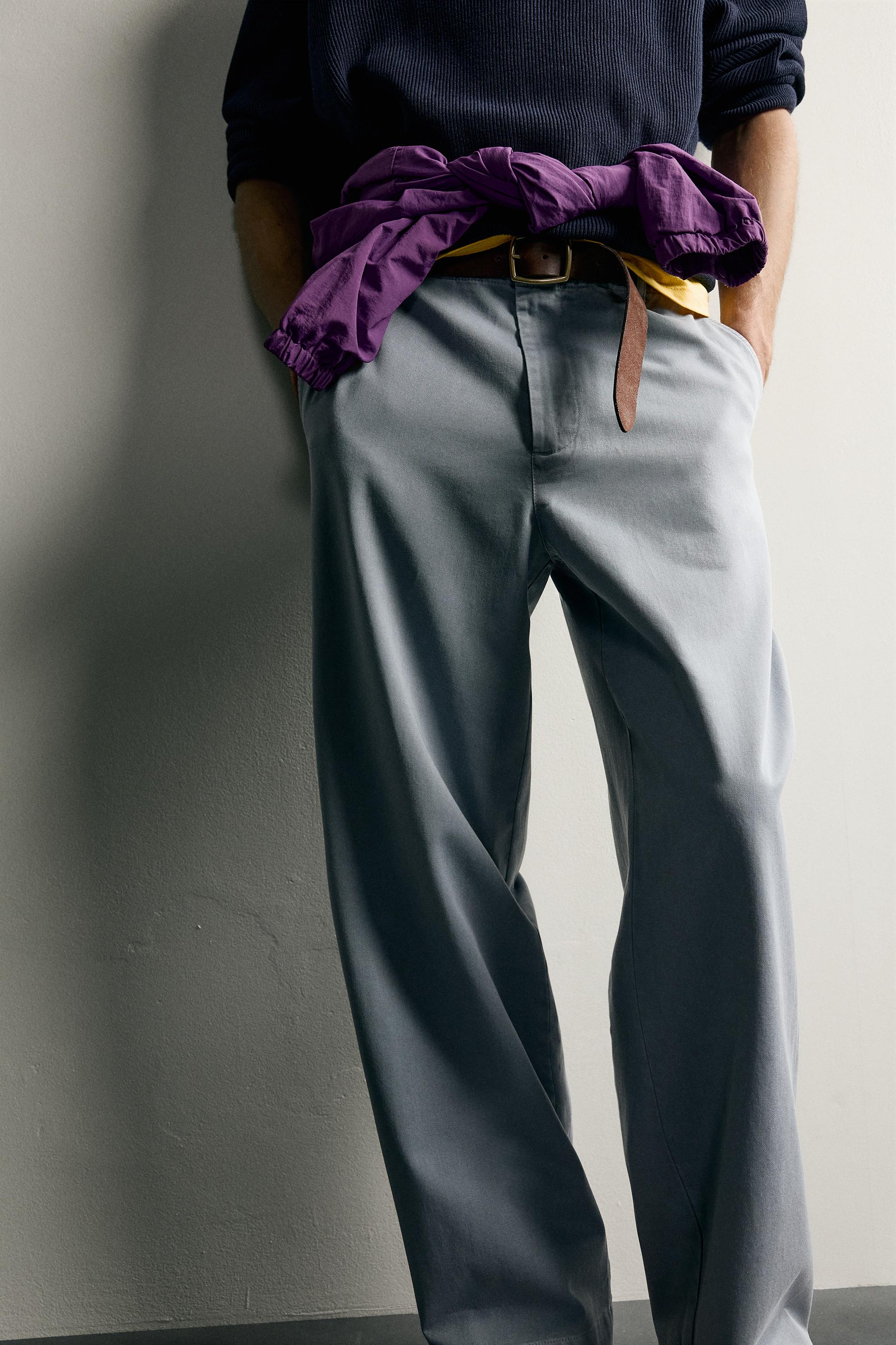 WASHED RELAXED FIT CHINO PANTS