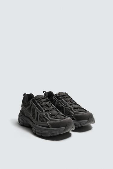 Zara 厚底運動鞋 - 黑色