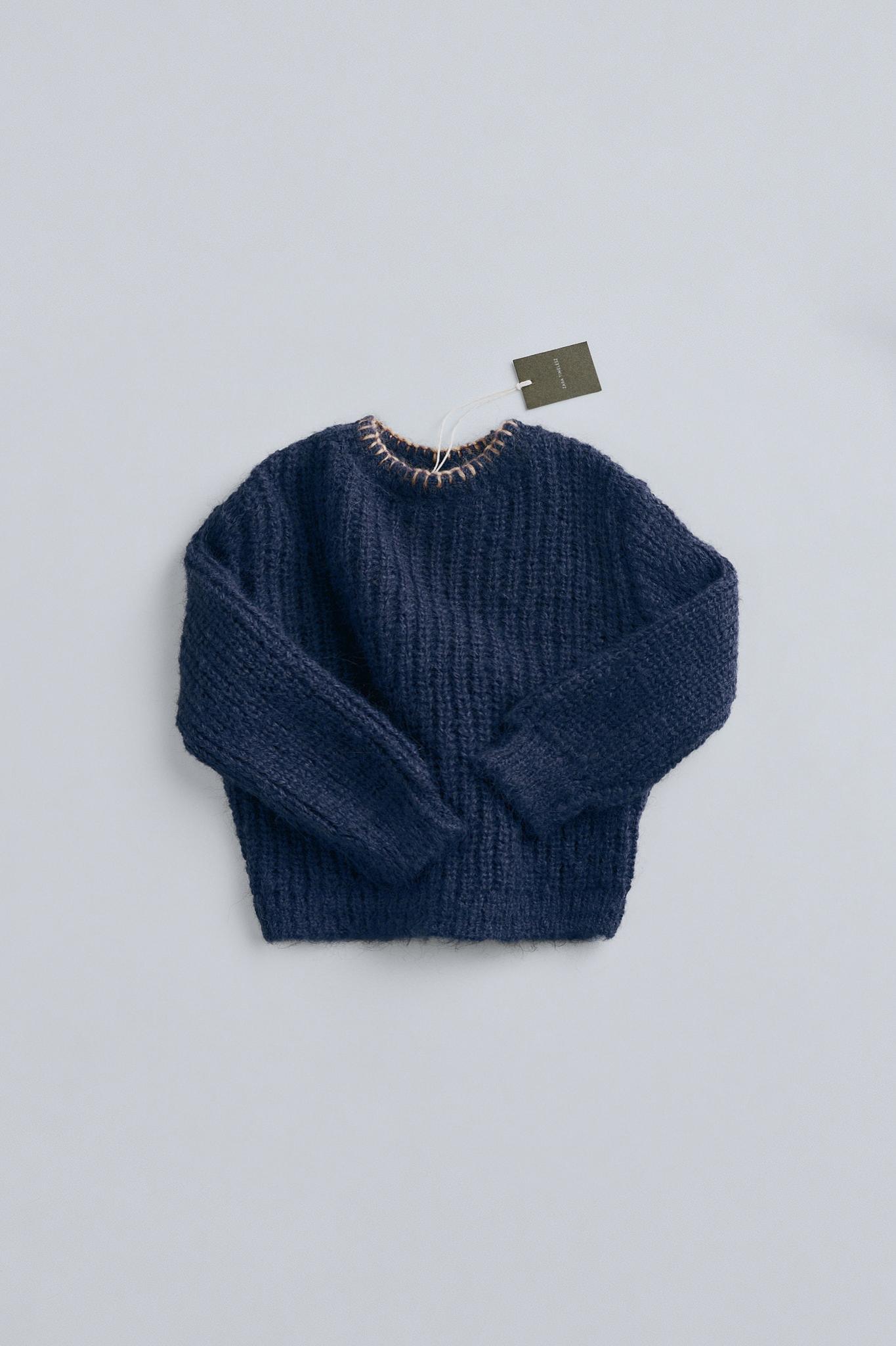 Zara OVERSIZED KNIT SWEATER deals