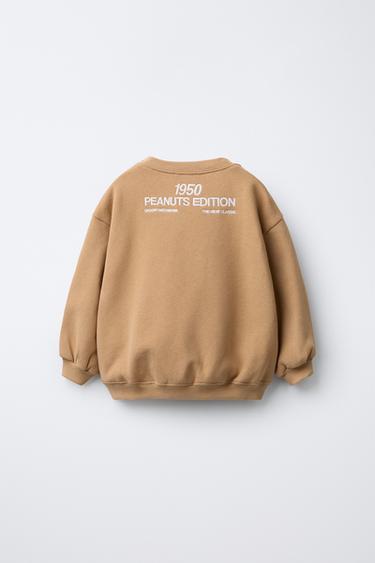 SNOOPY PEANUTS™ PATCH SWEATSHIRT - camel by Zara - Image 1
