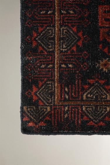 TAPIS EFFET VINTAGE LAINE - Bleu marine de Zara - Image 3