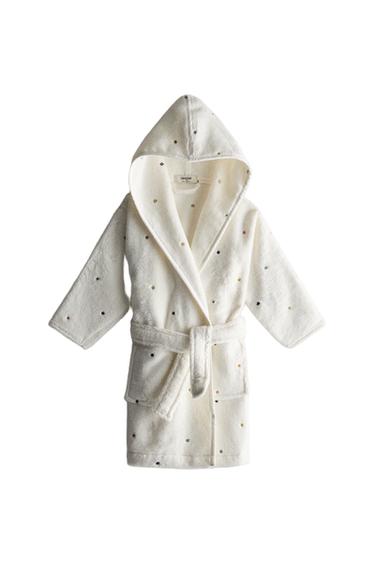 KIDS' STAR BATHROBE - Oyster-white by Zara