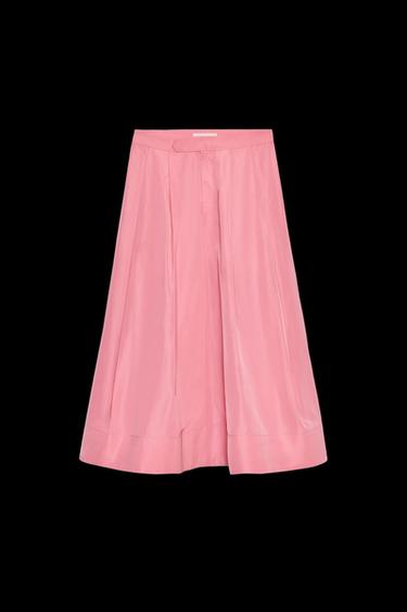 Zara ZW COLLECTION MIDI SKIRT - Pink - Image 0