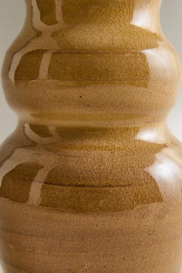 VASE DÉCORATIF CÉRAMIQUE FORME HULU - Marron de Zara - Image 2