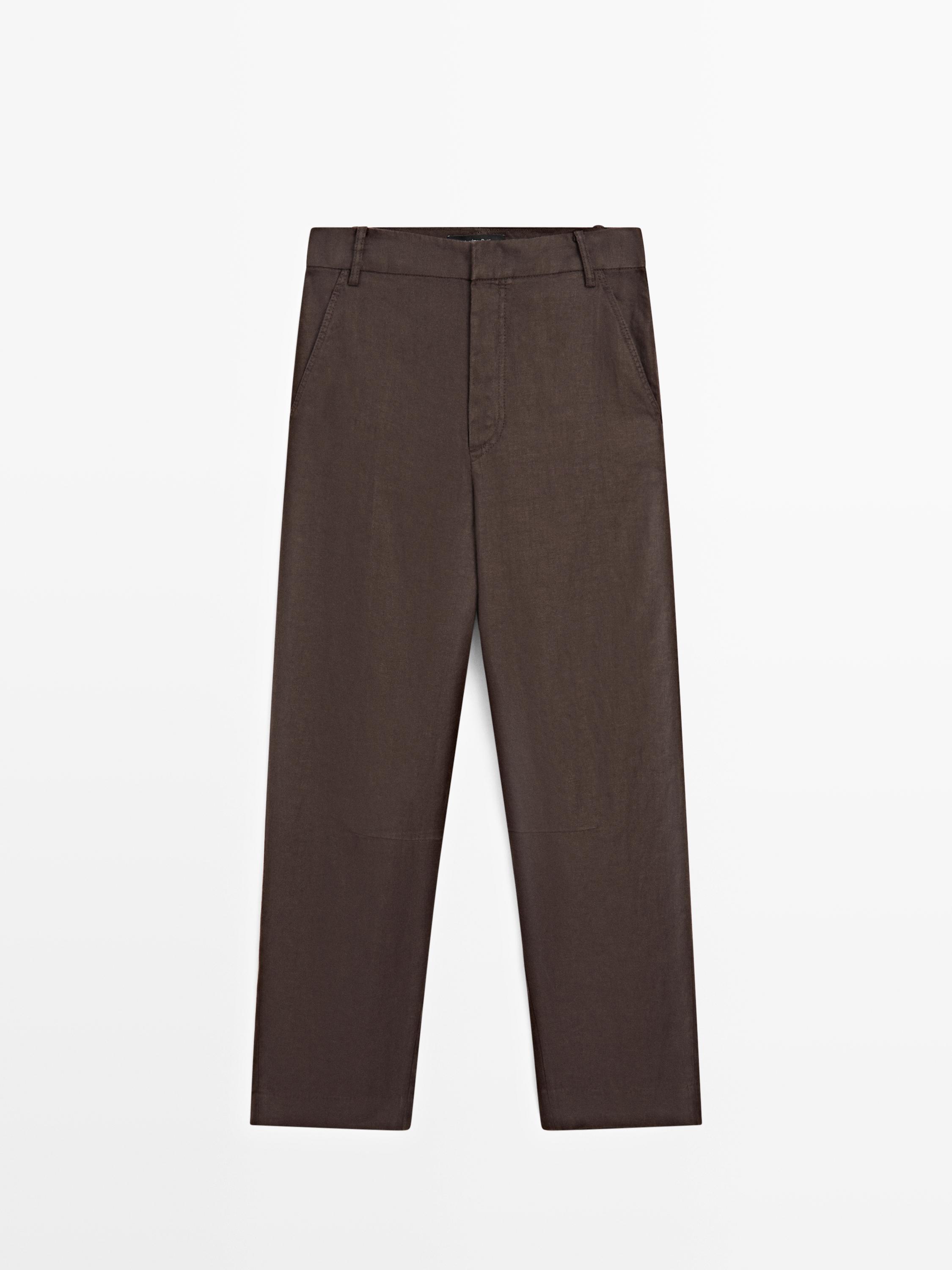 Flowing 100% linen trousers