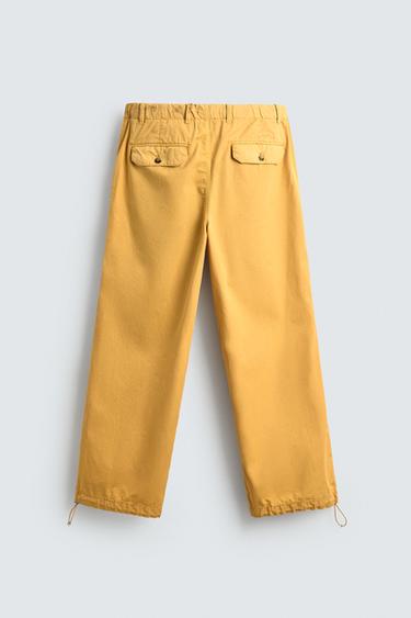 AARON LEVINE X ZARA RELAXED FIT COTTON TROUSERS - Light yellow by Zara - Image 7
