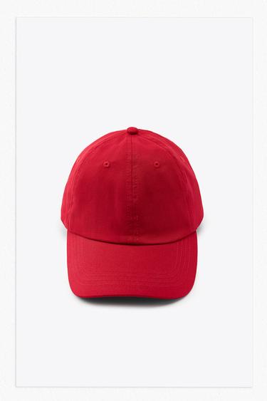 PLAIN TWILL CAP - Red by Zara