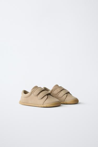 LEATHER BAREFOOT PLIMSOLLS - Sand Brown by Zara - Image 1
