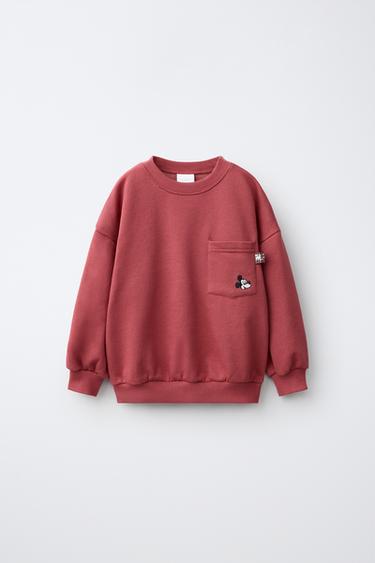 MICKEY MOUSE © DISNEY EMBROIDERED SWEATSHIRT - Burgundy by Zara - Image 0