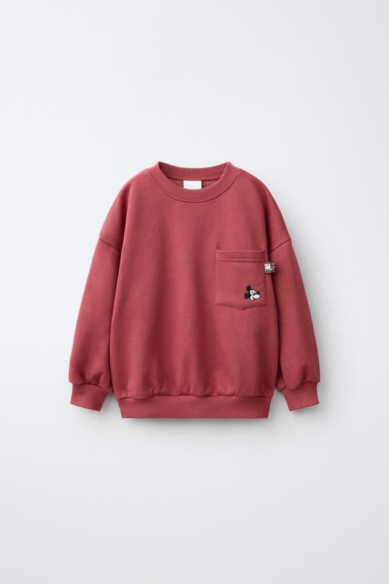 MICKEY MOUSE © DISNEY EMBROIDERED SWEATSHIRT - Burgundy de Zara - Imagen 0
