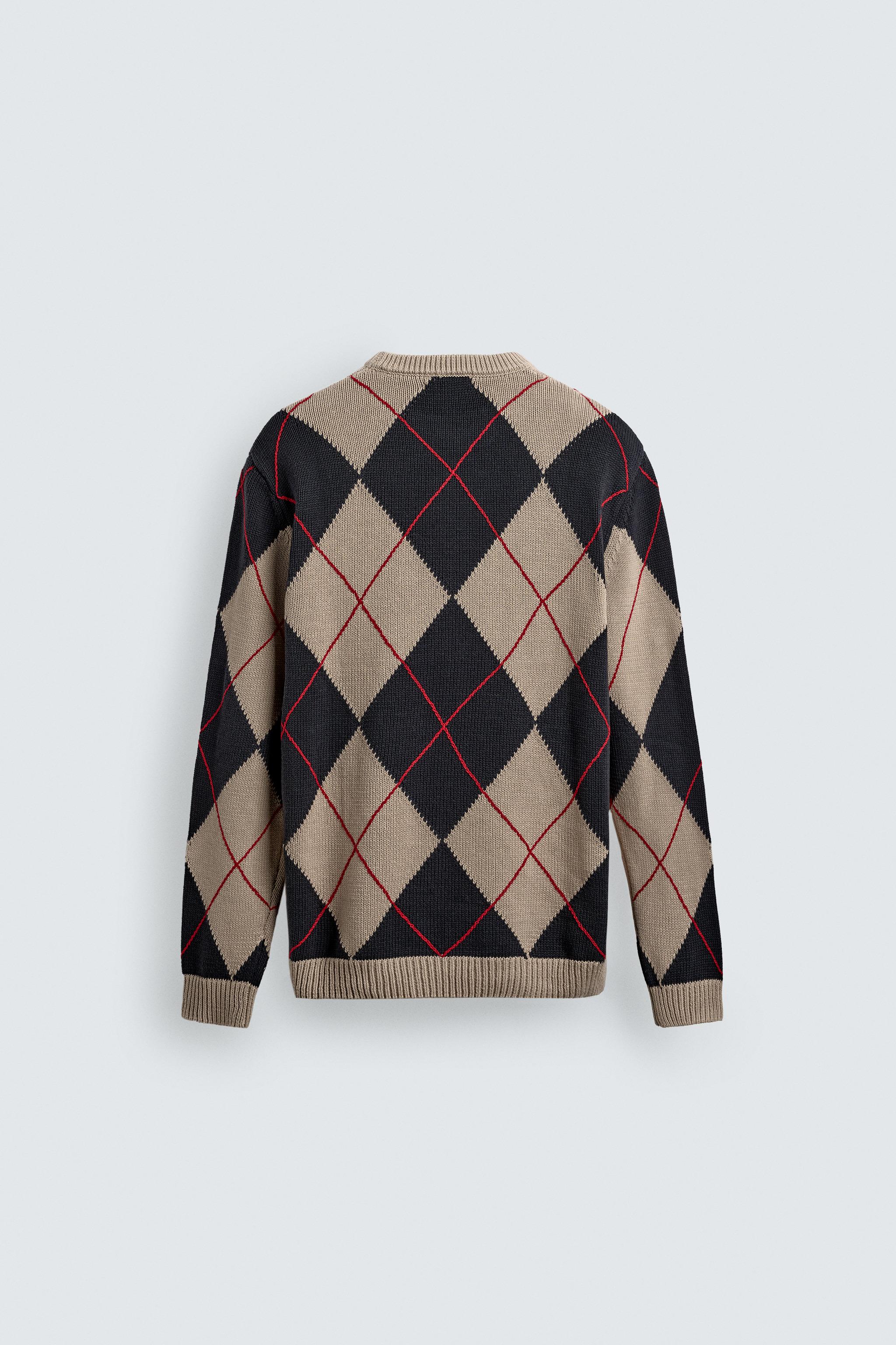 PULL EN JACQUARD À LOSANGES