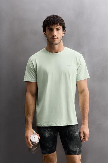 COLOUR BLOCK TECHNICAL T-SHIRT - Light blue by Zara - Image 1