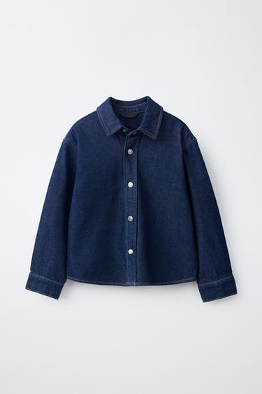 LINED DENIM OVERSHIRT - Blue / Indigo by Zara