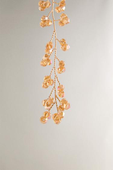 BEADED BRANCH CHRISTMAS TREE DECORATION - Caramel by Zara - Image 3
