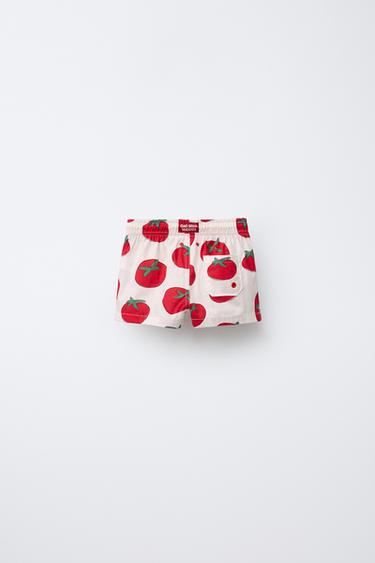 2-6 YEARS/ PRINTED SWIM SHORTS - Red by Zara - Image 1