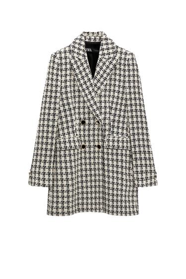 TEXTURED CHECK BLAZER