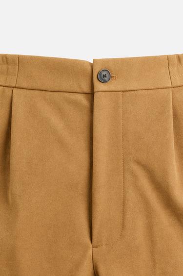 BERMUDA EFFET DAIM PLISSÉ - Marron de Zara - Image 9
