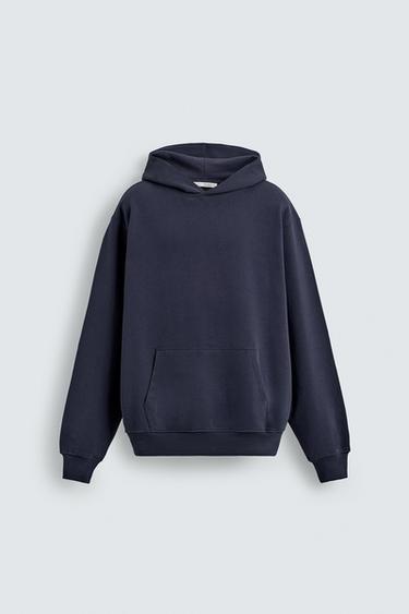 BASIC HOODIE - Blue by Zara