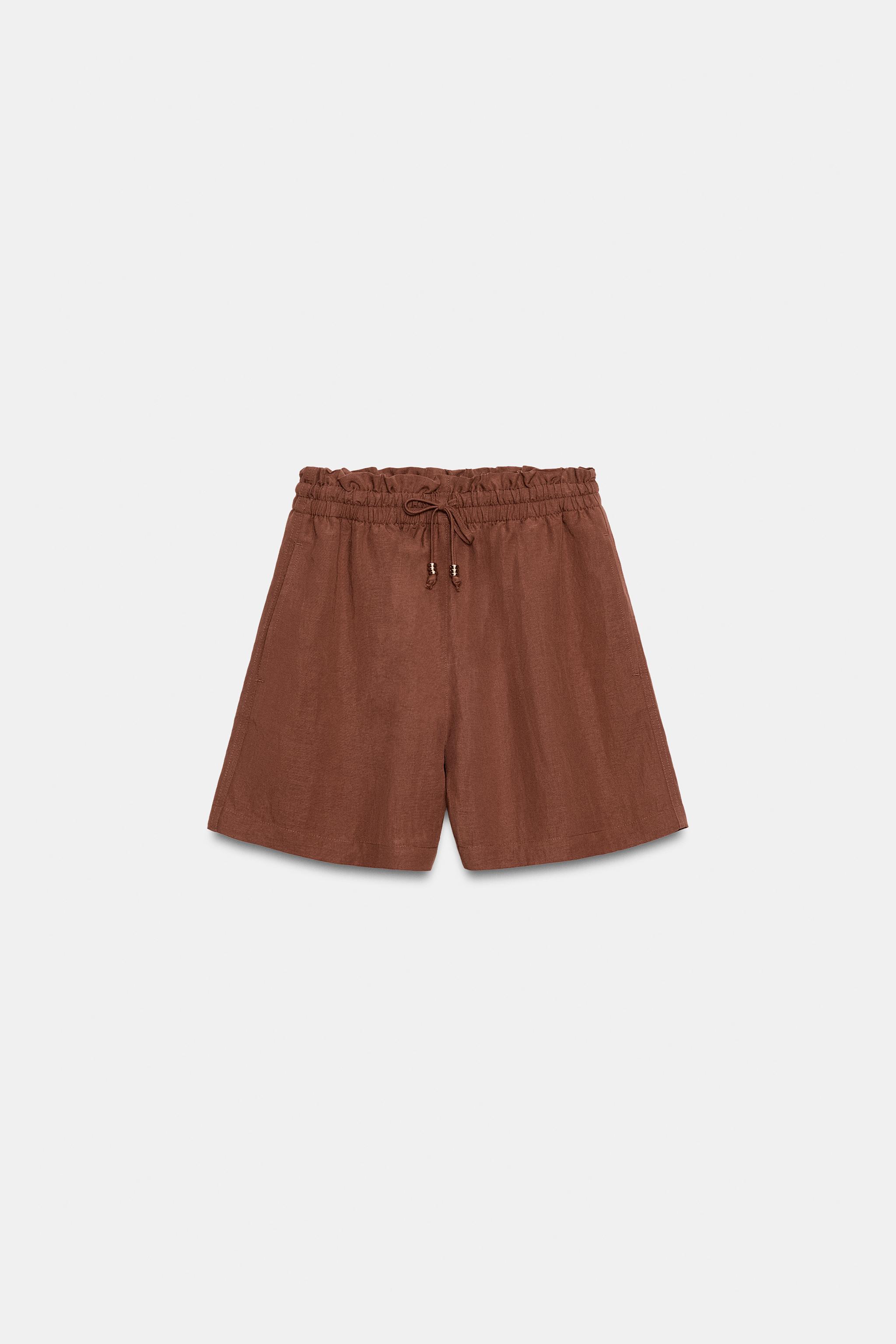 Женские шорты Zara ELASTIC WAIST SHORTS — фото 4
