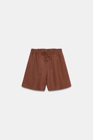 ELASTIC WAIST BERMUDA SHORTS - dark russet by Zara - Image 3