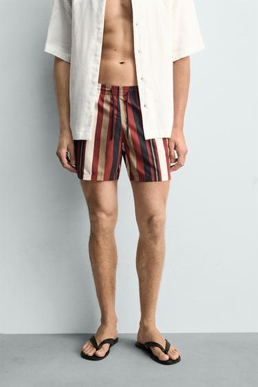 MAILLOT DE BAIN MI-LONG À RAYURES - Multicolore de Zara - Image 1