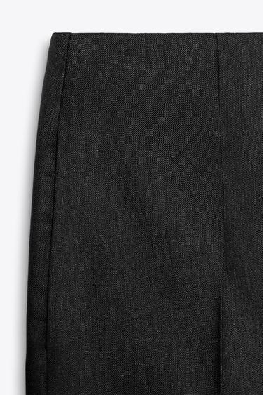 ZW COLLECTION LINEN BLEND TROUSERS - Black by Zara - Image 7