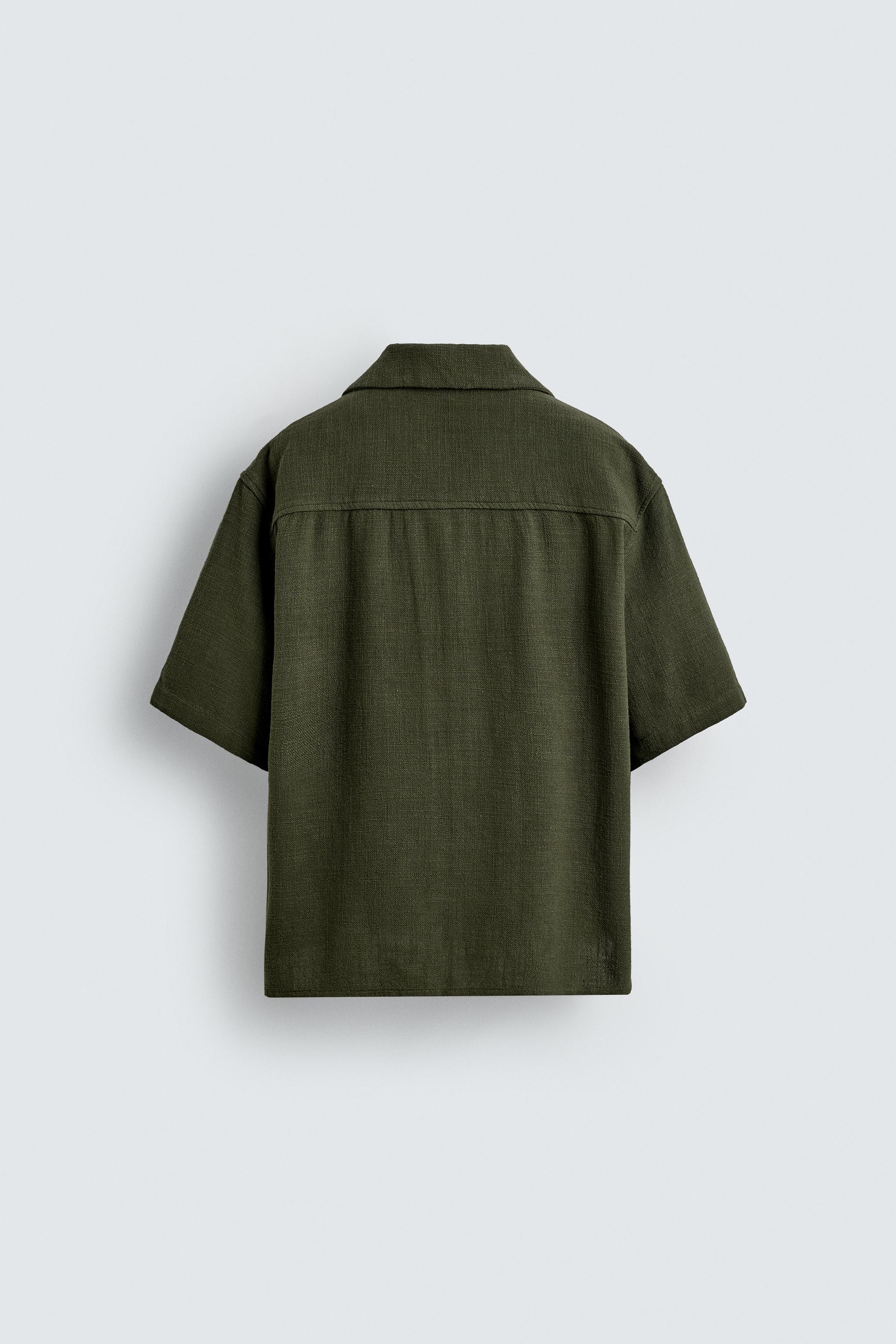 RAISED EMBROIDERY SHIRT - Black | ZARA United States