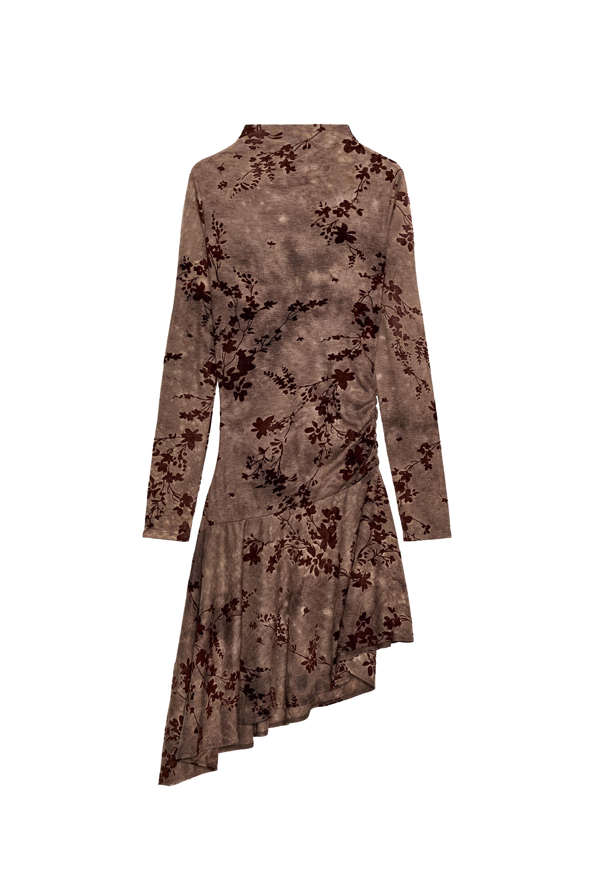 VESTIDO ASIMÉTRICO FLOCADO