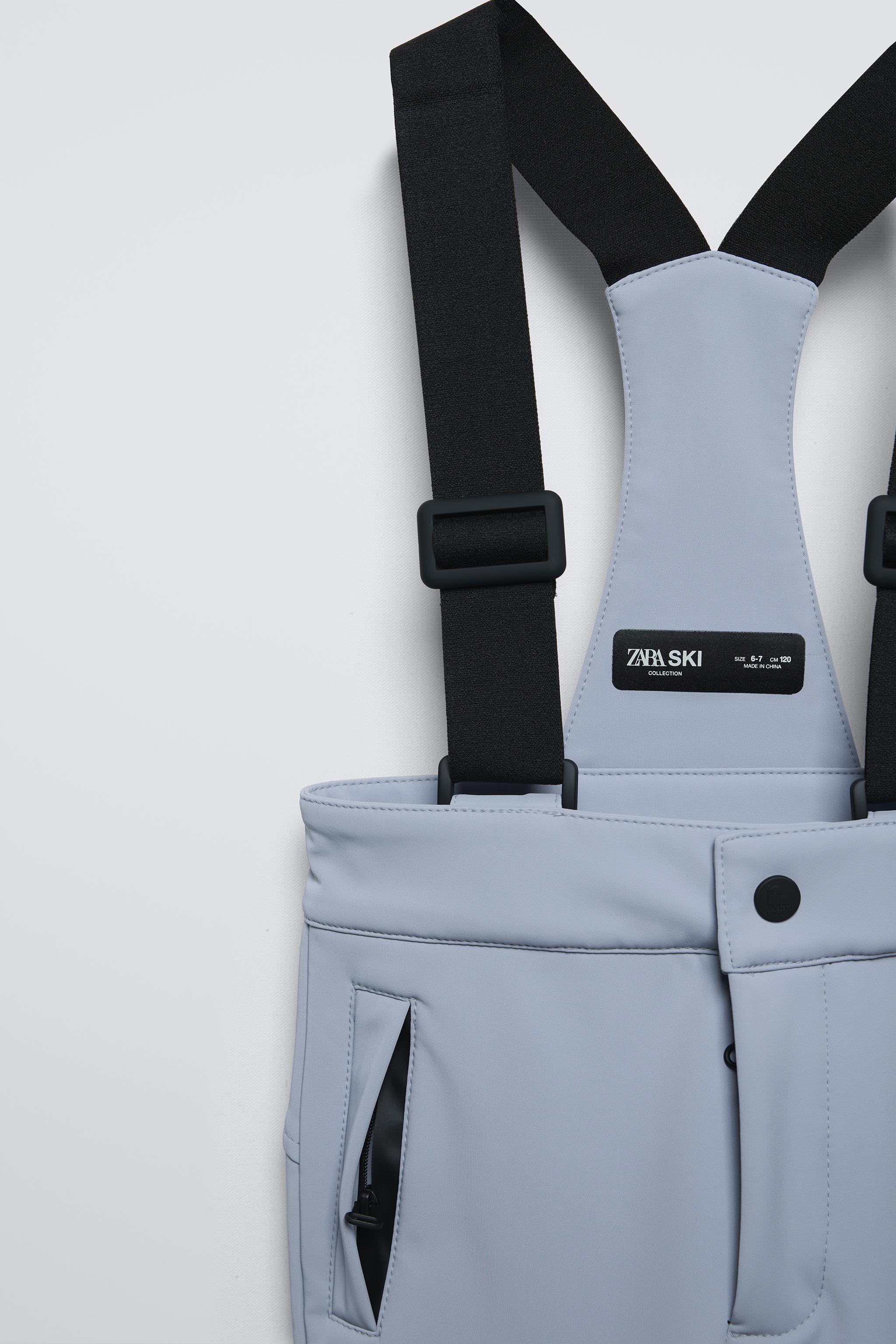 【美品】ZARA RECCO® スキー コレクション パンツ XS ブラック RECCO® TECHNOLOGY WATER RESISTANT AND WIND PROTECTION FLARED