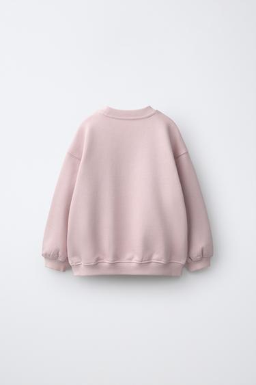 BEAR PATCH SWEATSHIRT — Pink 2