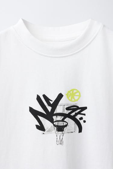 T-SHIRT IMPRIMÉ - Blanc de Zara - Image 2