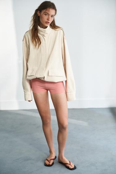 HIGH NECK JACKET - Oyster-white by Zara - Image 3