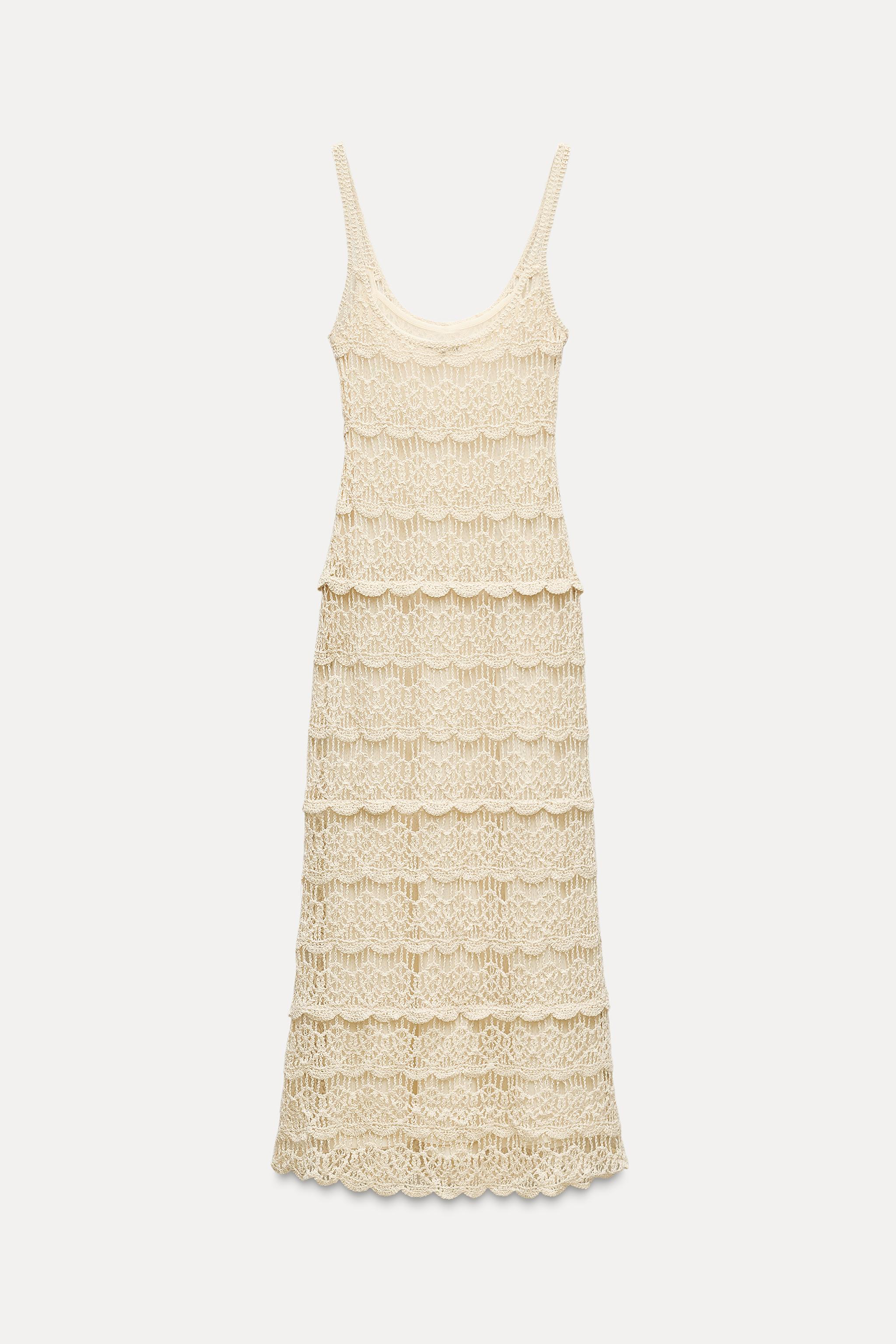 CROCHET MIDI DRESS - Ecru | ZARA United States