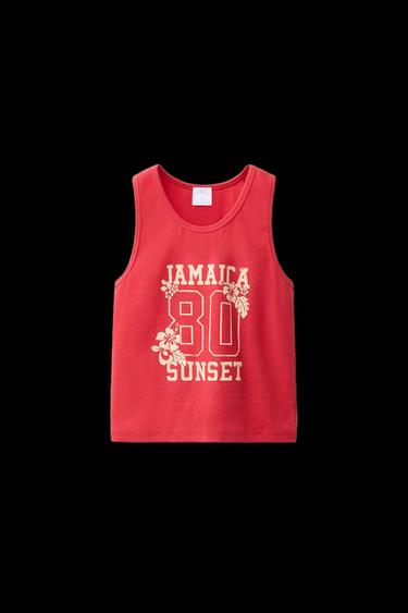 VARSITY PRINT TOP - Red by Zara - Image 0