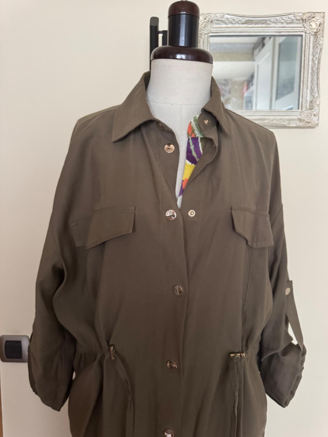 OVERSHIRT WITH DRAWSTRING WAIST - Image 2