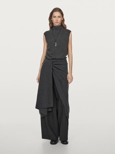 Chaleco punto 100% cashmere - Gris medio de Zara