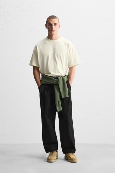 T-SHIRT WITH CONTRAST EMBROIDERY - White by Zara - Image 0