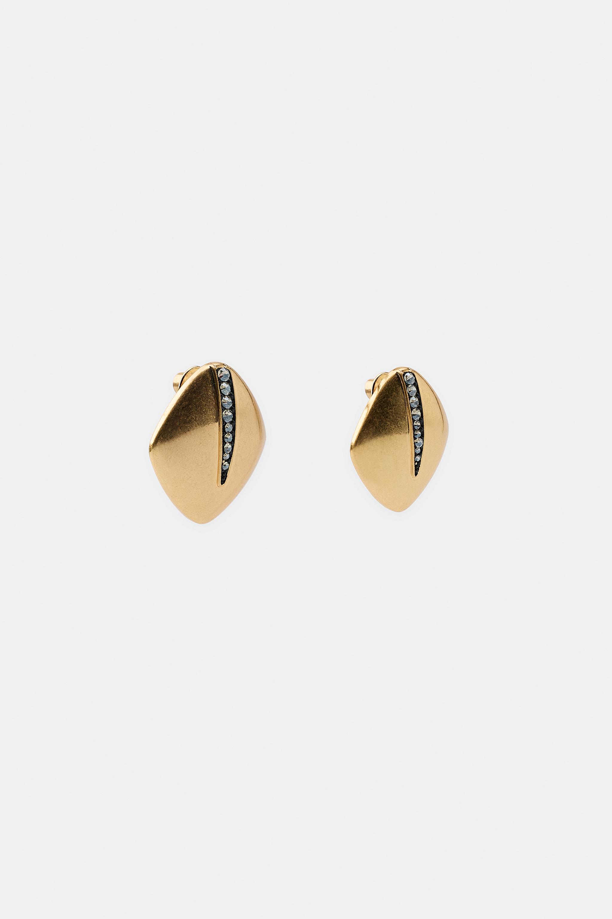 RHINESTONE DIAMOND STUD EARRINGS